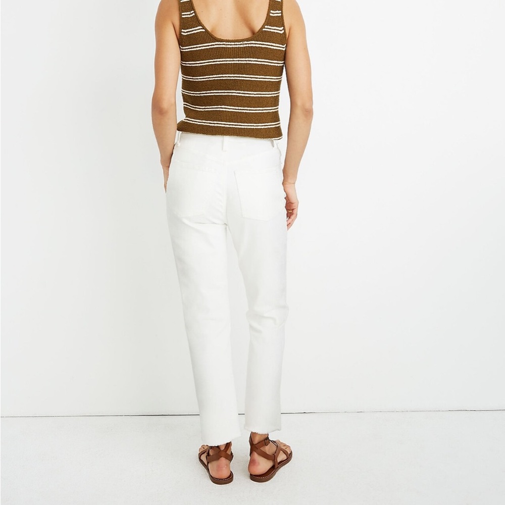 Madewell High-Rise Slim Boyjean in Tile White - Picture 9 of 9